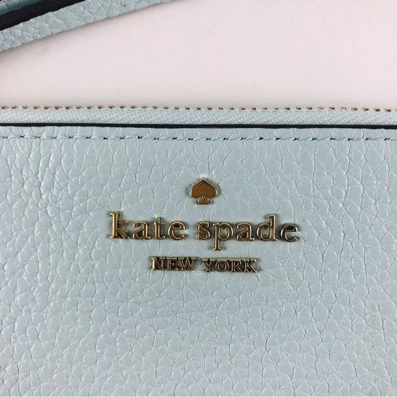 Kate Spade Baby Aqua Blue Wristlet Pouch purse - Picture 2 of 6
